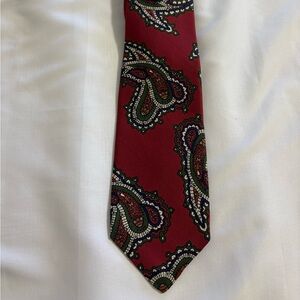 Robert Talbott Burgundy and Green Paisley Tie